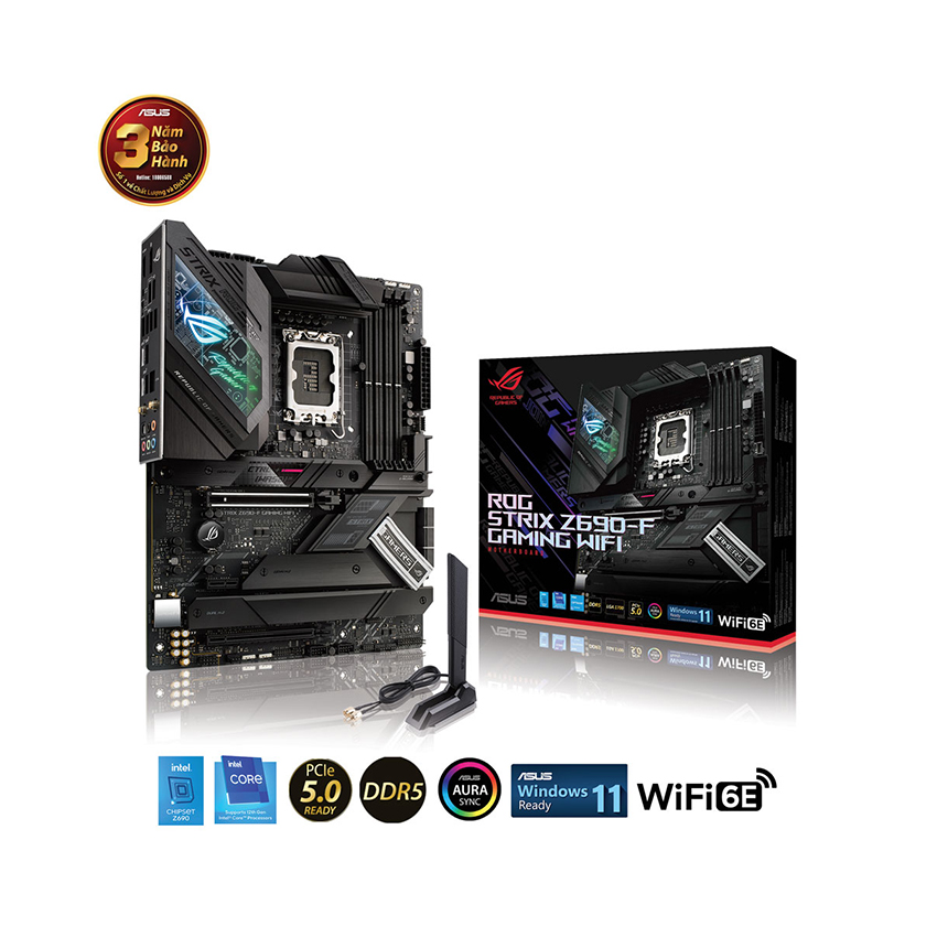 Mainboard ASUS ROG STRIX Z690 F GAMING WIFI Intel Z690 Socket 1700 ATX 4 khe RAM DDR5